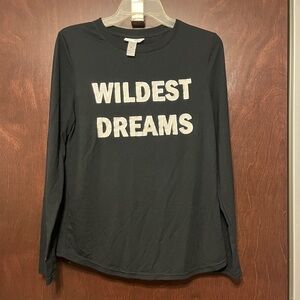 Just Be “Wildest Dreams” Black Long Sleeve Tee